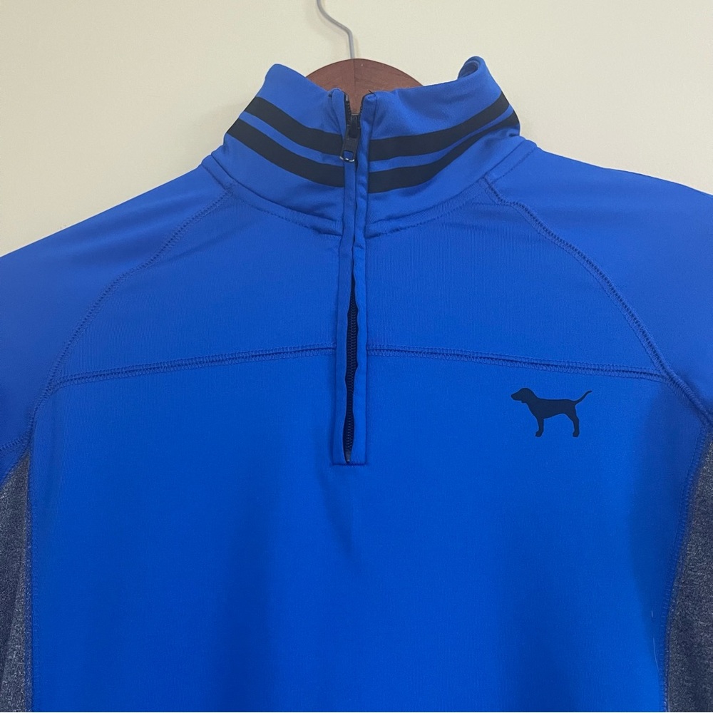 Victoria's Secret PINK "Ultimate" Blue 1/4 Zip Sweatshirt, Size Women XS - Picture 3 of 9